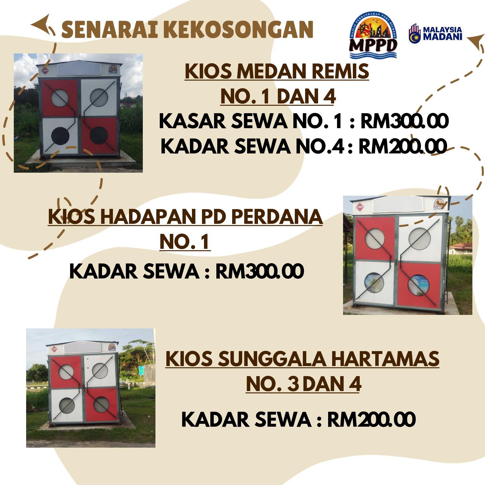 PERMOHONAN DIBUKA SEKARANG Tarikh tutup permohonan pada 14 April 2026. Pemohon perlu ke kaunter Jabatan Pelesenan untuk mendapatkan borang permohonan atau hubungi 06-6462 2057 ( sambungan 293/ 295) untuk keterangan lanjut. Terima kasih.