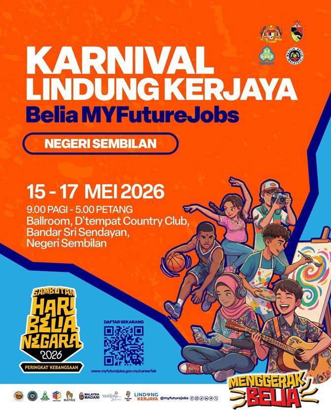 Karnival Lindung Kerjaya Belia MYFutureJobs Sempena Hari Belia Negara 2026.