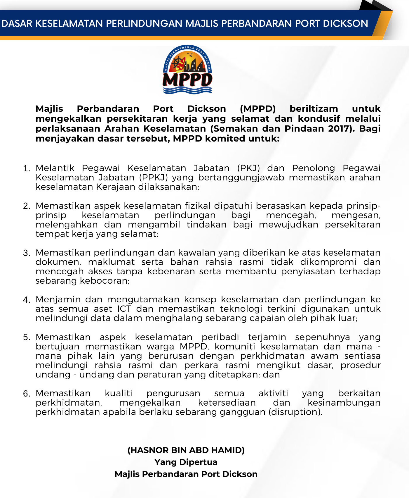 DASAR KESELAMATAN PERLINDUNGAN